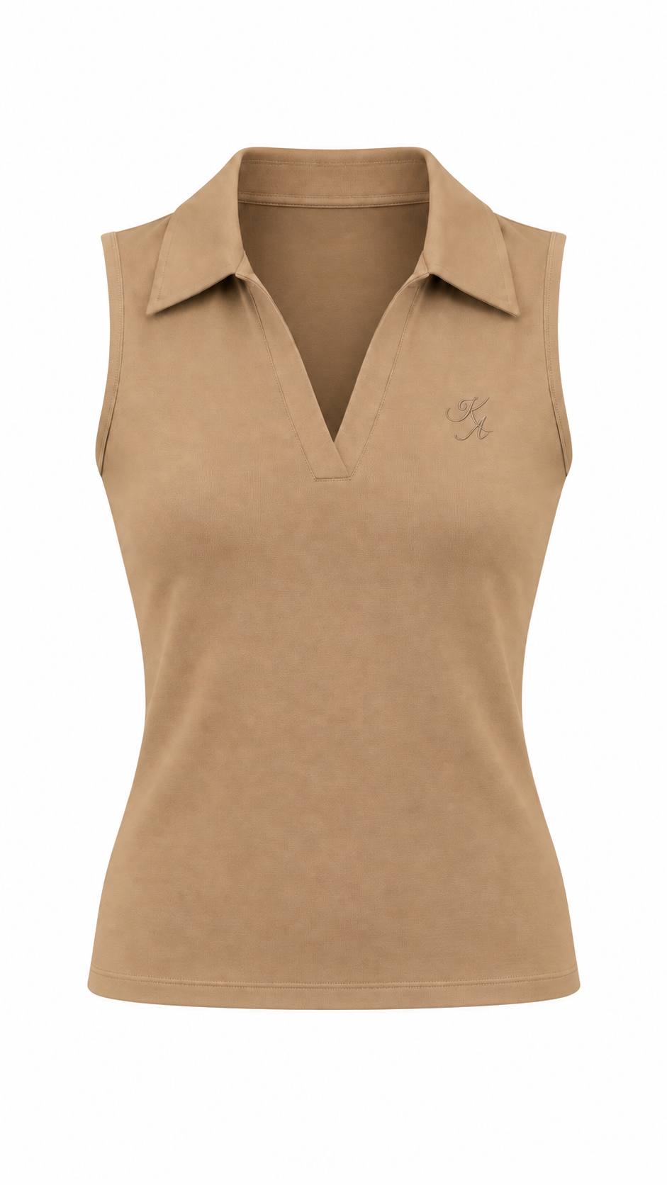 Collared V-Neck Tank on a white background